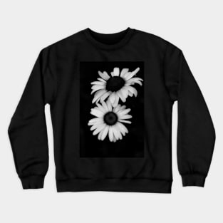 Daisies in black and white Crewneck Sweatshirt